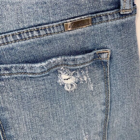 KanCan‎ Womens Distressed Jeans Denim 5 Pocket Stretch Light Wash Blue Size 7/27 - Picture 7 of 13